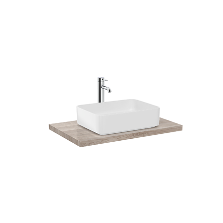 Blat lavoar de baie Roca, maro, rezistent la apa, 80 x 50 x 3.8 cm