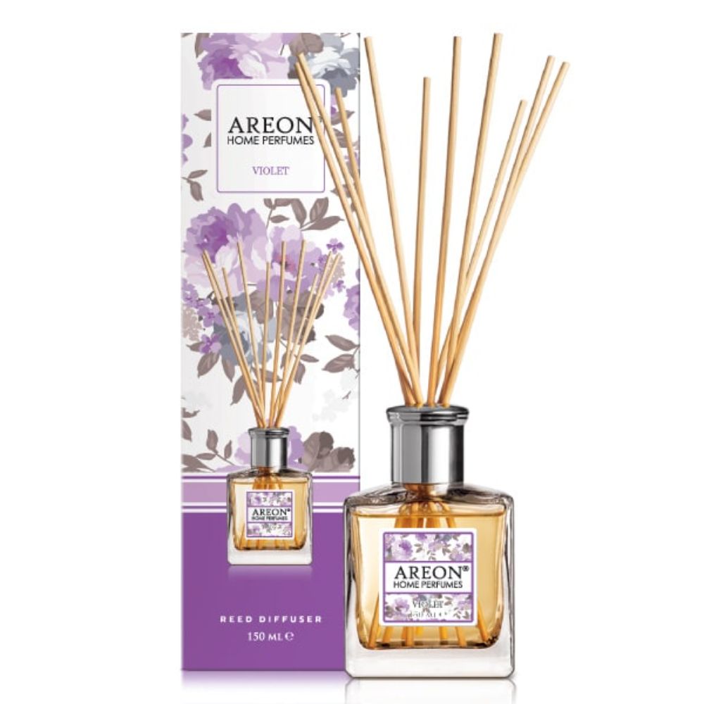 Odorizant cu betisoare Areon Home Perfume, Violet, 150 ml