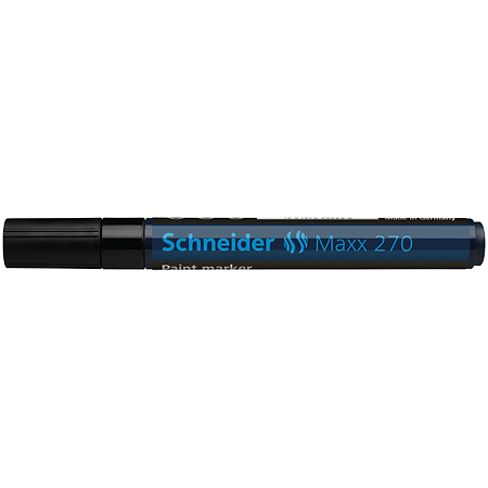 Marker permanent Schneider 270 varf rotund, 3 mm, cu vopsea neagra