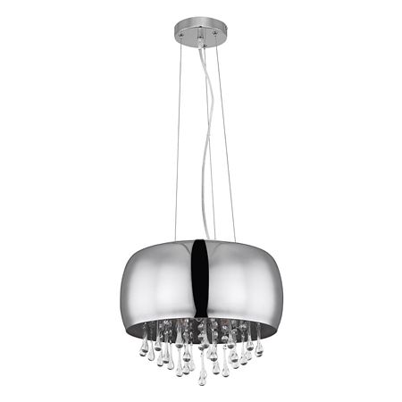 Pendul Kalla 15809H, 5 x E14, 25W, D350 mm, crom + gri