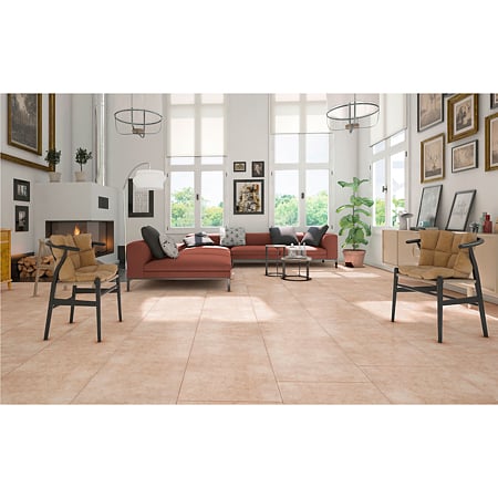 Gresie portelanata exterior/interior KAI E-cement beige, rectificata, mat, decor parchet, bej, 120 x 60 cm