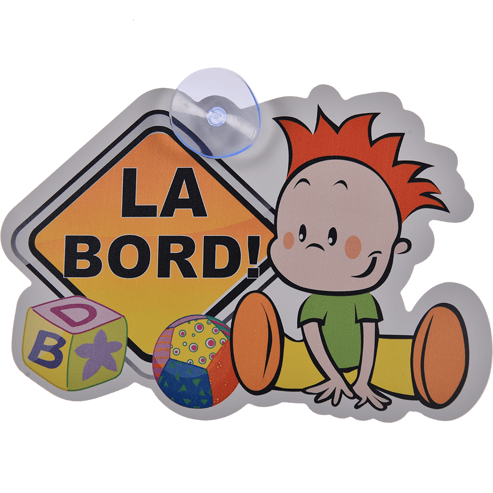 Semn Bebe la bord, PVC, 12 x 12 cm