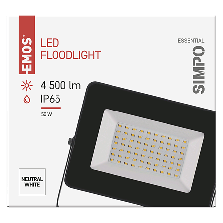 Reflector LED Emos Simpo 50 W, 4500 lm, lumina neutra
