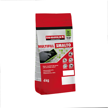 Chit de rosturi hidrofug Multifill Smalto 1-8 Isomat, interior/exterior, alb, 4 kg