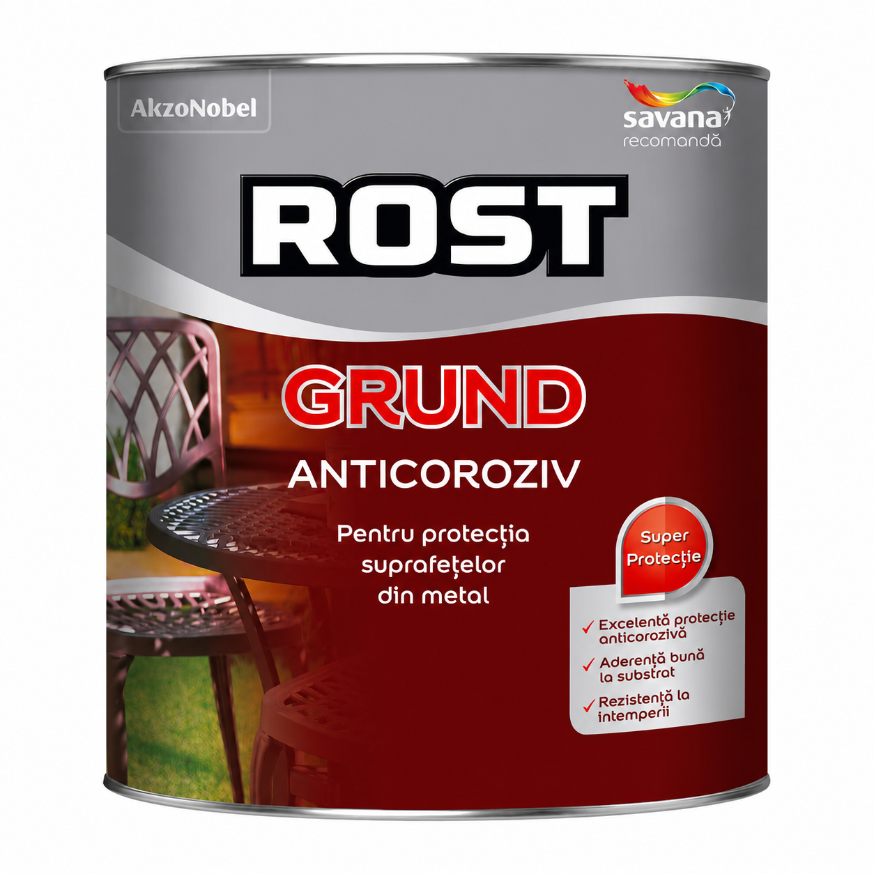 Grund pentru metal, Rost, rosu oxid, 0,7 l