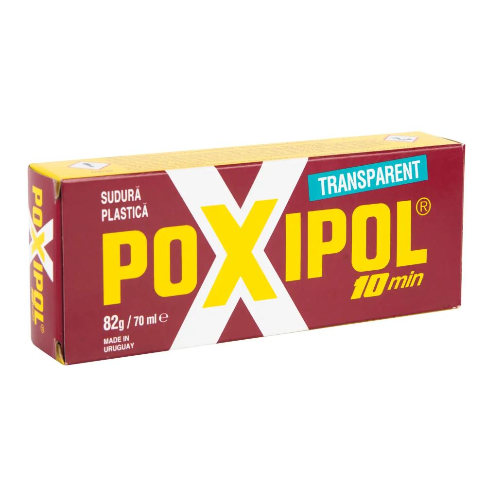 Adeziv universal bicomponent Poxipol 10 minute, transparent, 70 ml 