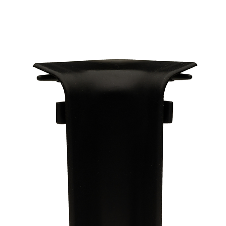 Set colt interior plinta parchet Set, gri inchis/negru, PVC, 52 x 22.5 mm, 4 bucati/set