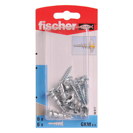 Diblu autofiletant din metal cu surub, Fischer GKM S K, 31 mm, 4.5 x 35 mm, 6 buc