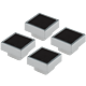 Buton patrat, plastic, satin - wenge