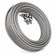Cablu inox cu 3 bride si rodanta, Ø 3 mm, lungime 15 m