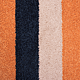 Covor bucatarie Riviera, polipropilena, model dungi, albastru/portocaliu/alb, 50 x 80 cm