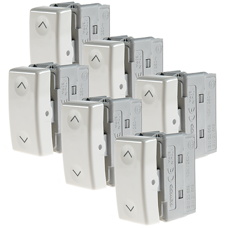 Buton storuri System, Gewiss GW20559, 3 pozitii, 1M, alb Buton storuri System, Gewiss GW20559, 3 pozitii, 1M, alb
