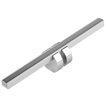 Maner aluminiu FA 26182, mat crom cu terminatii zamac finisaj crom, 16 mm