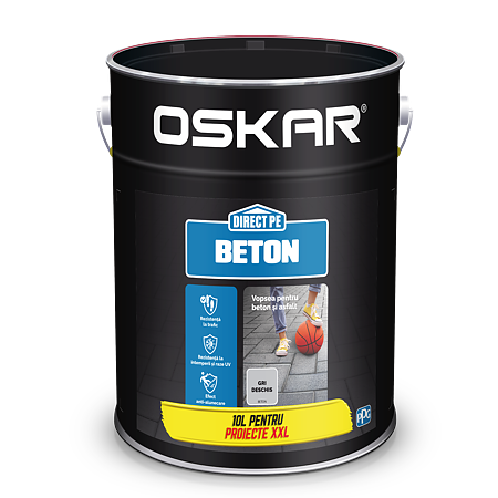 Email Oskar Direct pe beton, gri deschis, interior/exterior, 10 l 