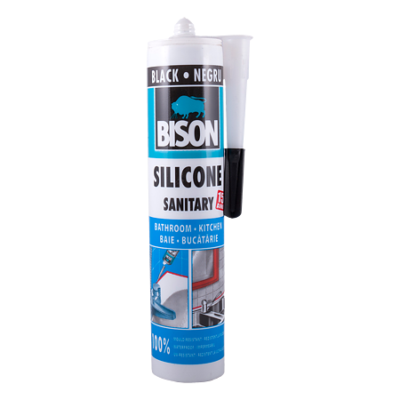 Silicon Sanitar Bison negru 280 ml