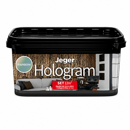 Vopsea decorativa cu folie metalizata si aspect tridimensional, JegerHologram, multicolor
