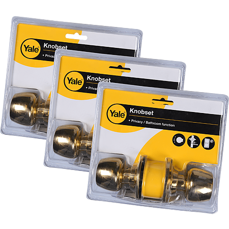 Maner Yale Knobset fara cheie pentru usa interior, alama lacuita Maner Yale Knobset fara cheie pentru usa interior, alama lacuita