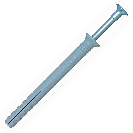 Diblu cap inecat cu surub cui, otel zincat, 6 x 40 mm, 10 buc/punga