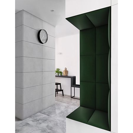 Panou decorativ tapitat, Simple R38, verde, dreptunghi, 600 x 300 x 37 mm