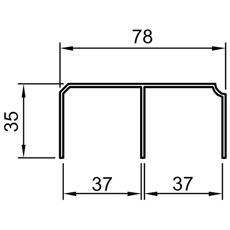Profil de ghidare superior Omega/Multiomega/House/Sloping, lungime 3 m, material aluminiu Profil de ghidare superior Omega/Multiomega/House/Sloping, lungime 3 m, material aluminiu