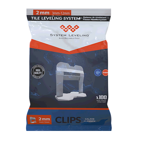 Clips 2.0 mm sistem nivelare gresie System Leveling 1112, polipropilena, 100 buc/punga