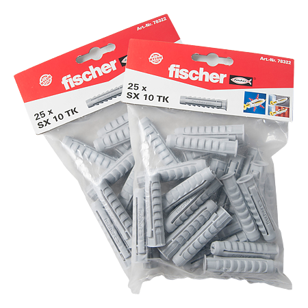 Diblu din nailon, Fischer SX, 10 x 50 mm, 25 buc