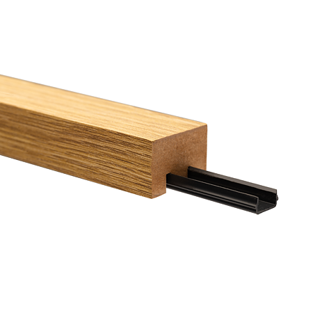 Riflaj, MDF, stejar lemon, tip montare cu profil de montaj, 2800 x 30 x 20 mm