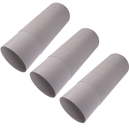 Tub telescopic Vents, PVC, alb, L 300-500mm, diametru 100 mm 