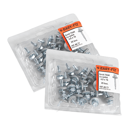 Surub SDS cu saiba EPDM, 4,8 x 16 mm, 25 BUC