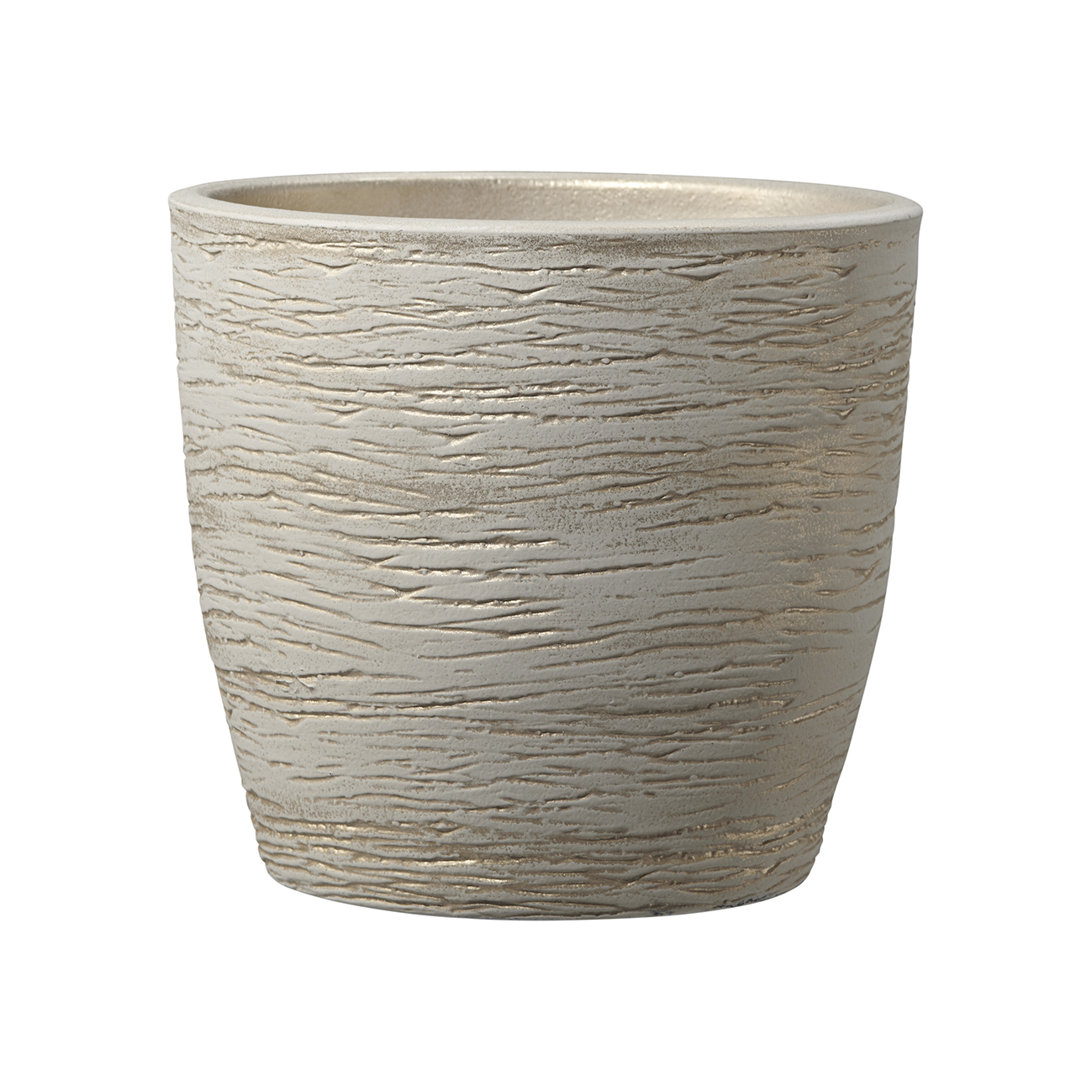 Ghiveci SK Pescara, ceramica, crem, diametru 12 cm, 10 cm 10 cm