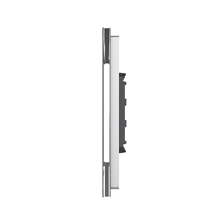 Panou intrerupator simplu + simplu Livolo VL-P701/01-4I, sticla securizata, argintiu
