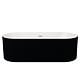 Cada freestanding Vellora Black, acryl sanitar, negru exterior/alb interior, 170 x 80 x 57 cm