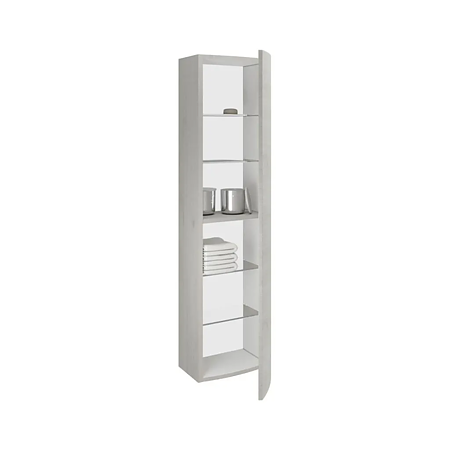 Dulap baie Savini Due Armonia, suspendat , 1 usa, bej lucios, 33 x 16 x 140 mm 