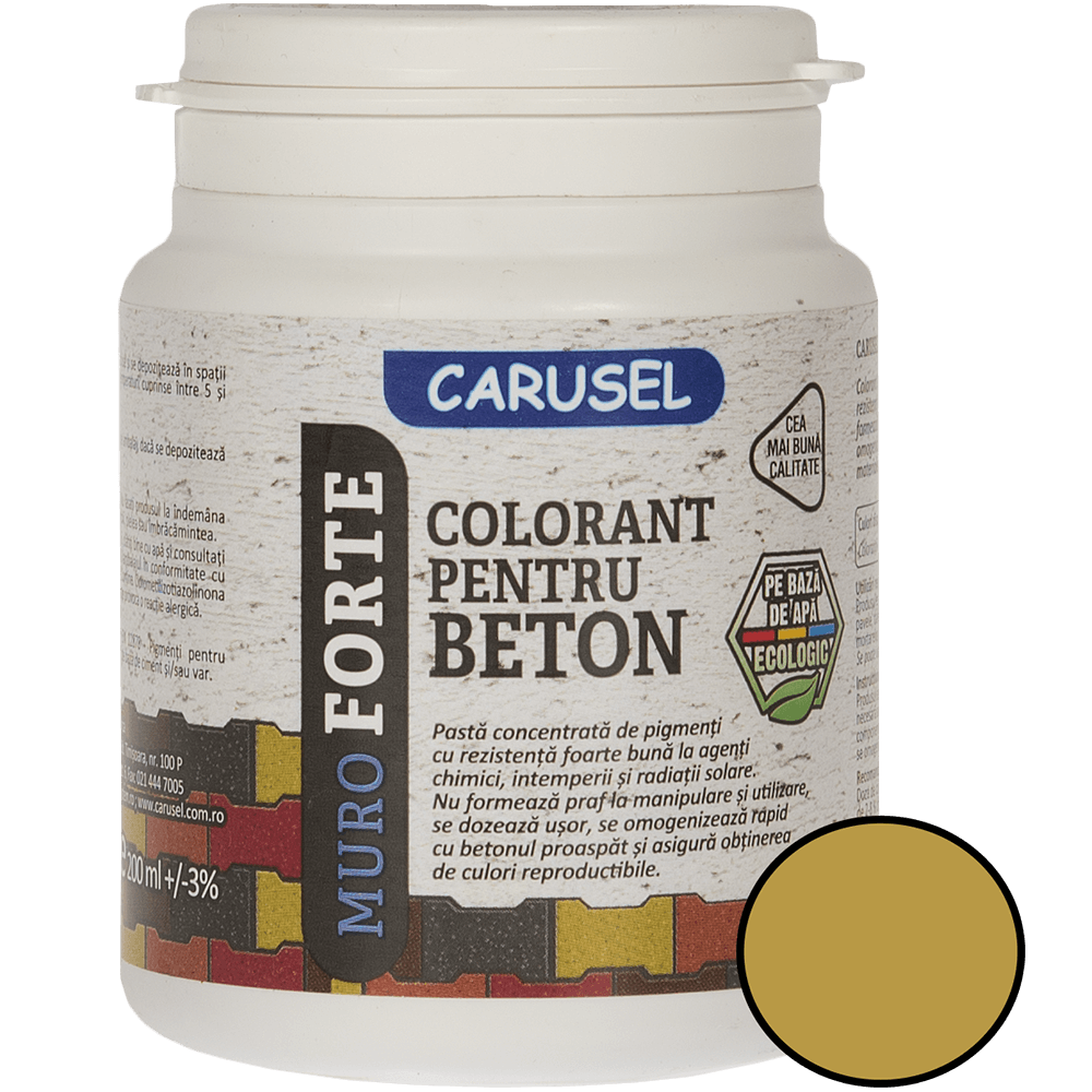 Colorant pentru beton Carusel, galben, 200 ml 200
