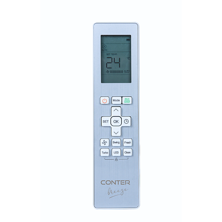  Aparat aer conditionat Conter Breeze, 24000 BTU, Wi-Fi Control, inverter, Clasa A++, functii Self cleaning, Follow me, Sleep mode, alb