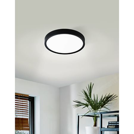 Plafoniera Giglio D340, plastic, LED, 14.6 W,  negru, 34 cm