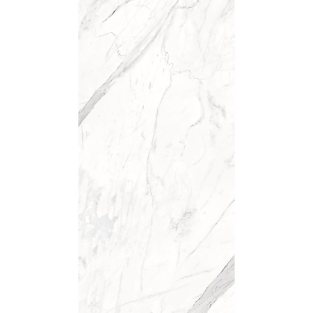Gresie portelanata Calacatta, exterior/interior alb lucios, dreptunghiulara, 120 x 60 cm