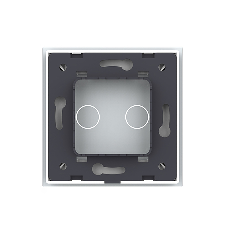Panou intrerupator dublu Livolo VL-P702-2W, sticla securizata, alb 