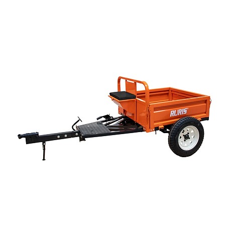 Remorca motocultor Ruris 450S, capacitate incarcare 450 kg, basculare manuala