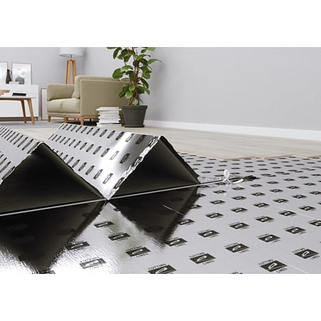 Folie izolatoare parchet Afirmax Silenza Aquastop Smart, impotriva infiltrarii umezelii, XPS + PET, 3 mm, 5.46 x 1,18 m
