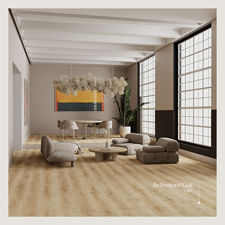 Parchet laminat 12 mm Yildiz Terraclic T-R01, nuanta deschisa, stejar Bellemont, clasa de trafic 31, angle-angle, 1203.5 x 191.7 mm