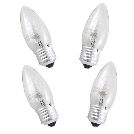 Bec Lumanare Cu Halogen E27 - 28 W Bec Lumanare Cu Halogen E27 - 28 W