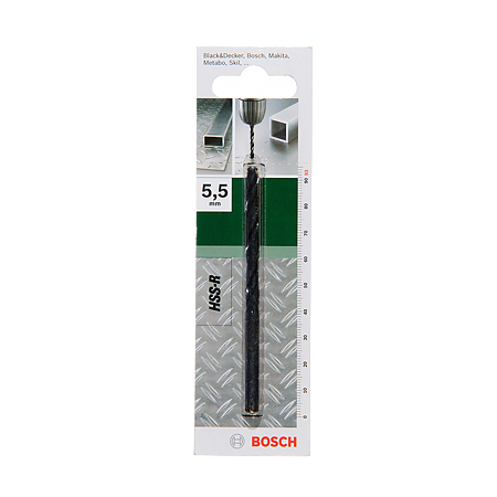 Burghiu Bosch HSS-R DIN 338, mandrina standard, pentru metal, 5,5 mm