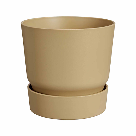 Ghiveci cu rezervor de apa Elho Greenville, plastic, nisip, diametru 18 cm