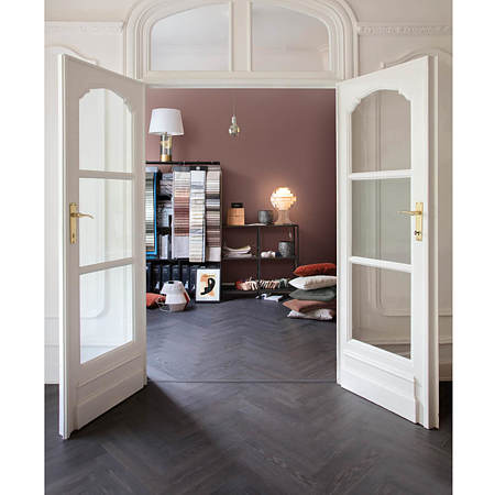 Parchet laminat 8 mm Berry Alloc Chateau+ Charme Black B7516, Herringbone B, clasa de trafic 33, OmniLoc A&B, 504 x 84 mm