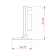 Set accesorii unghi 90 grade Gola U, plastic, auriu
