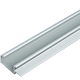 Profil pentru maner, aluminiu, satinat, 2.5 m