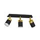 Spot Joker, 3 x GU10, metal, negru/auriu