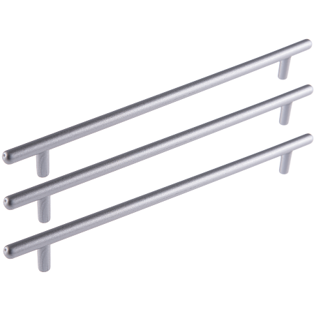 Maner metalic cilindric 160 mm, satin argint