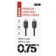 Cablu HDMI/Ethernet de mare viteza Emos, tata - tata, 0.75 m